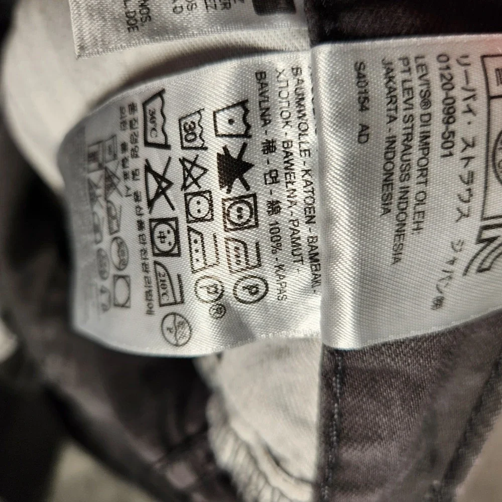 Levi's‎ 505 Jeans Men's 32X31 (Tag 32X32) Black Y2K 90s Straight